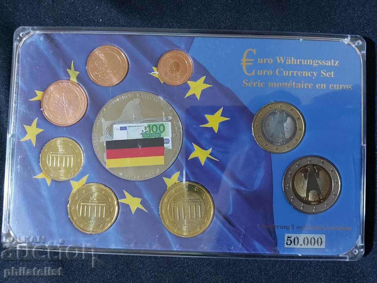 Γερμανία 2002-2008 - Σετ ευρώ, 8 νομίσματα + μετάλλιο