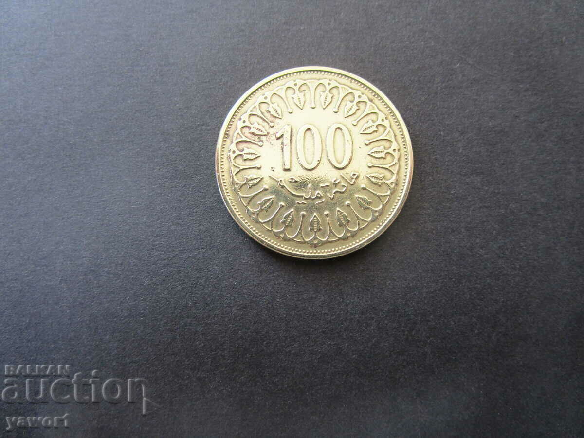 100 milimas 1993 Tunisia
