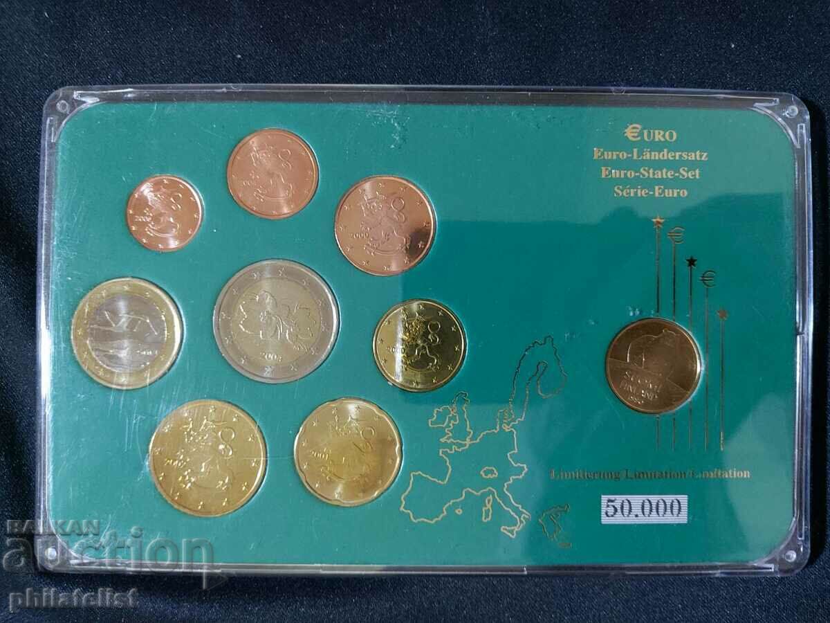 Finland 2000-2004 - Euro set from 1 cent to 2 euros + 50 pennies