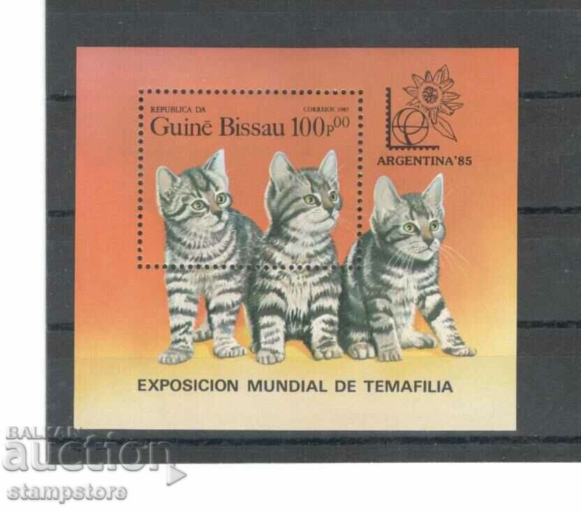 Guinea Bissau Cats Block 1985
