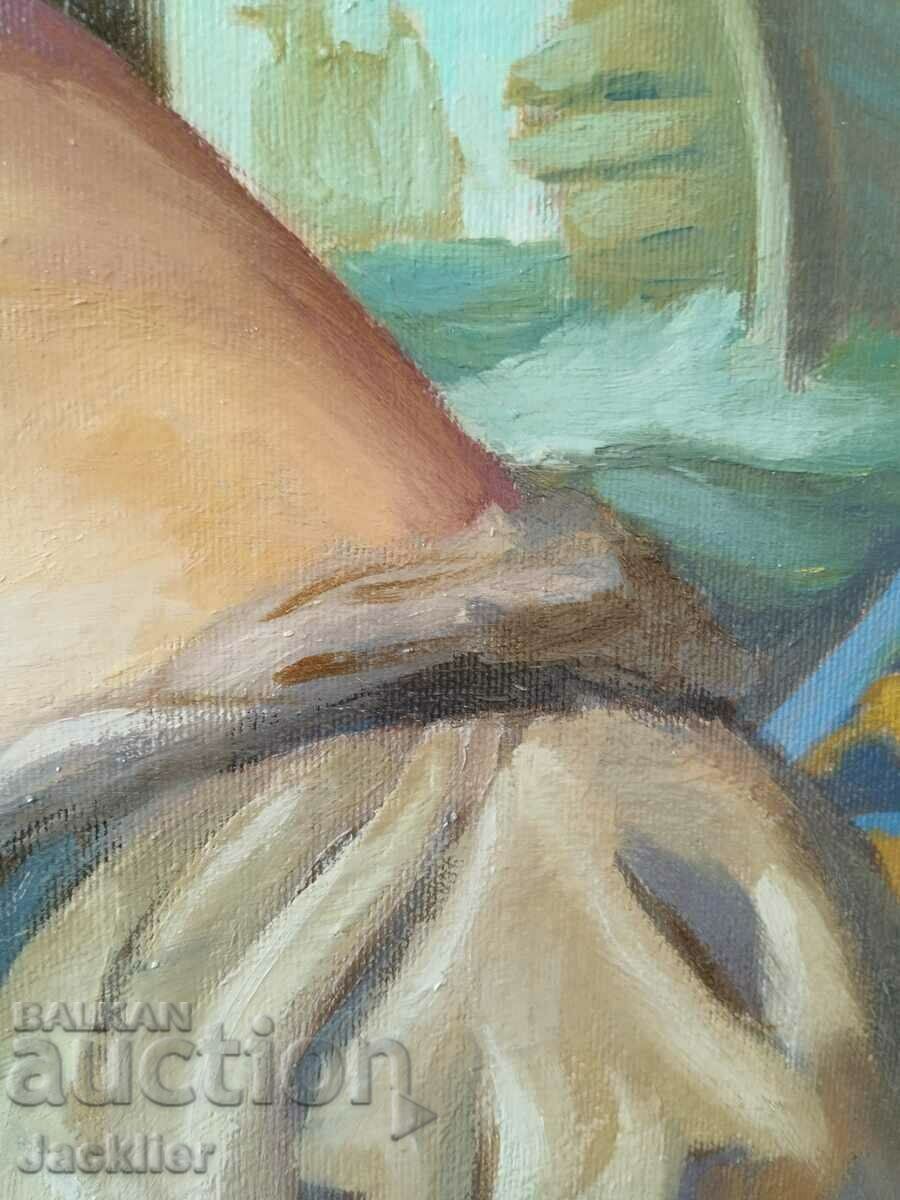 Livrarea „Soția amiralului”, tablou, Plamen Ovcharov, 56,8x62,4