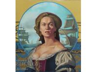 "Съпругата на адмирала", картина, Пламен Овчаров, 56,8х62,4