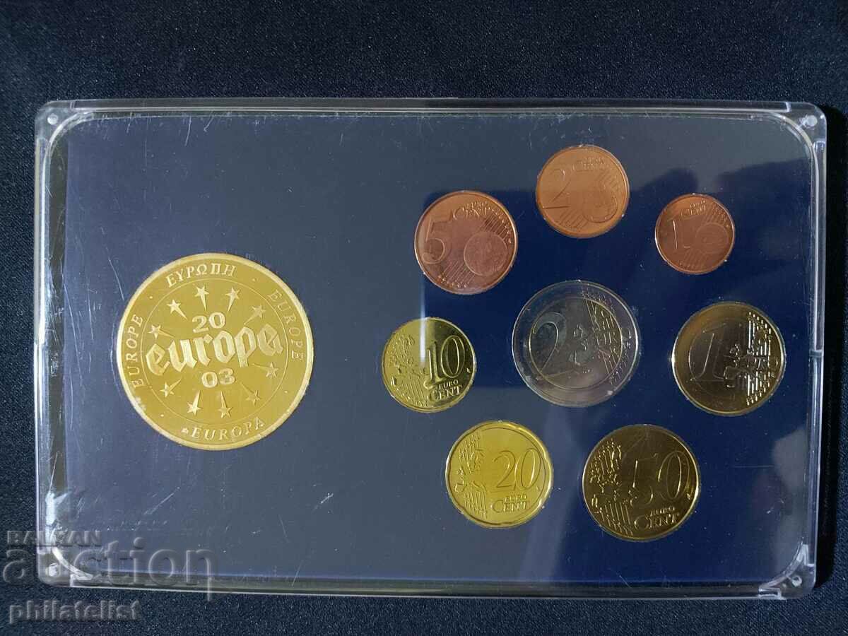 Auction Belgium 2001-2007 - Euro set from 1 cent to 2 euro + medal 2003 Auction Belgium 2001-2007 - Euro set from 1 cent to 2 euro + medal 2003