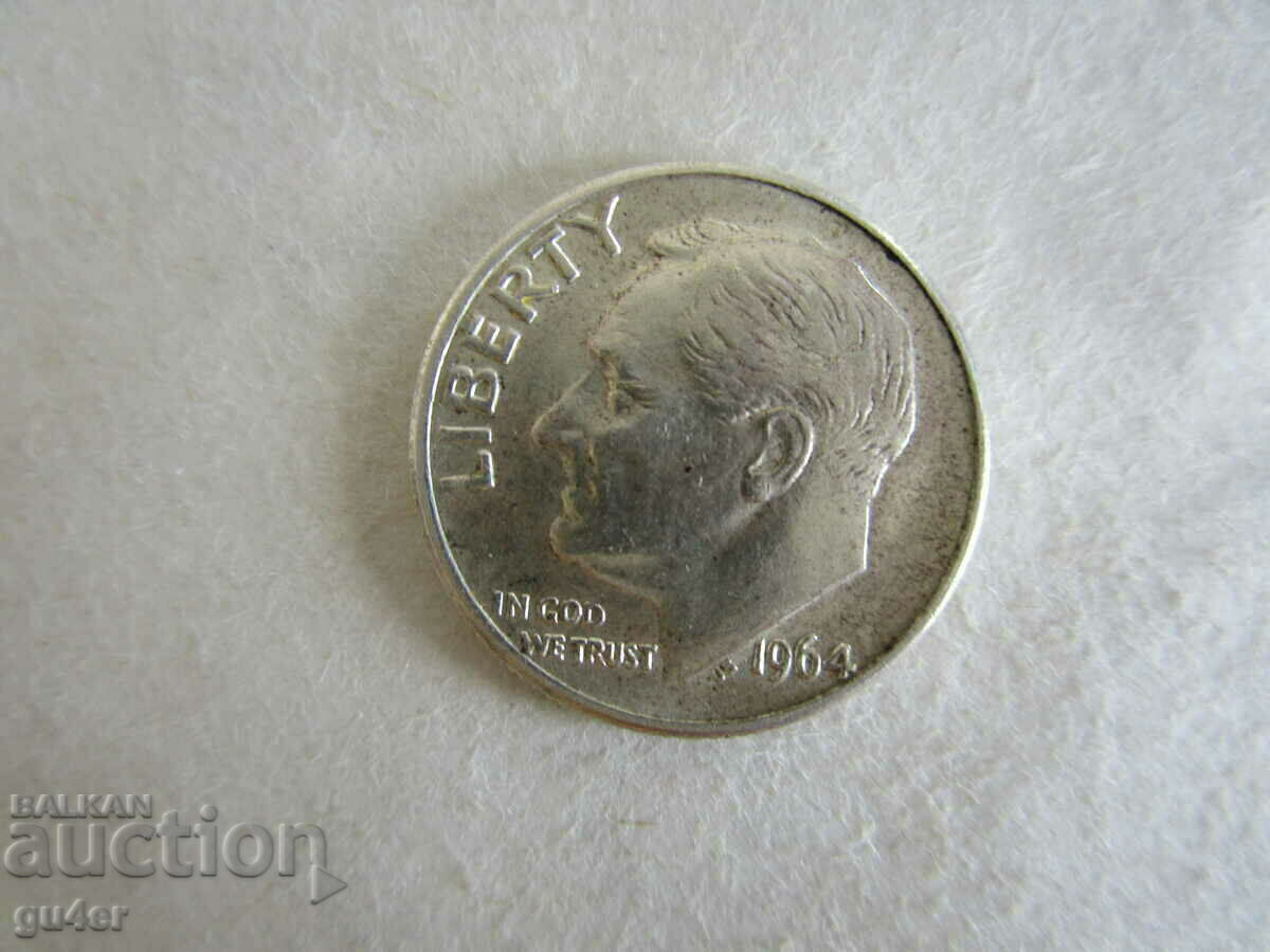 ❌❌❌USA, 1 dime 1964, silver, ORIGINAL❌❌❌ ❌❌❌USA, 1 dime 1964, silver, ORIGINAL❌❌❌
