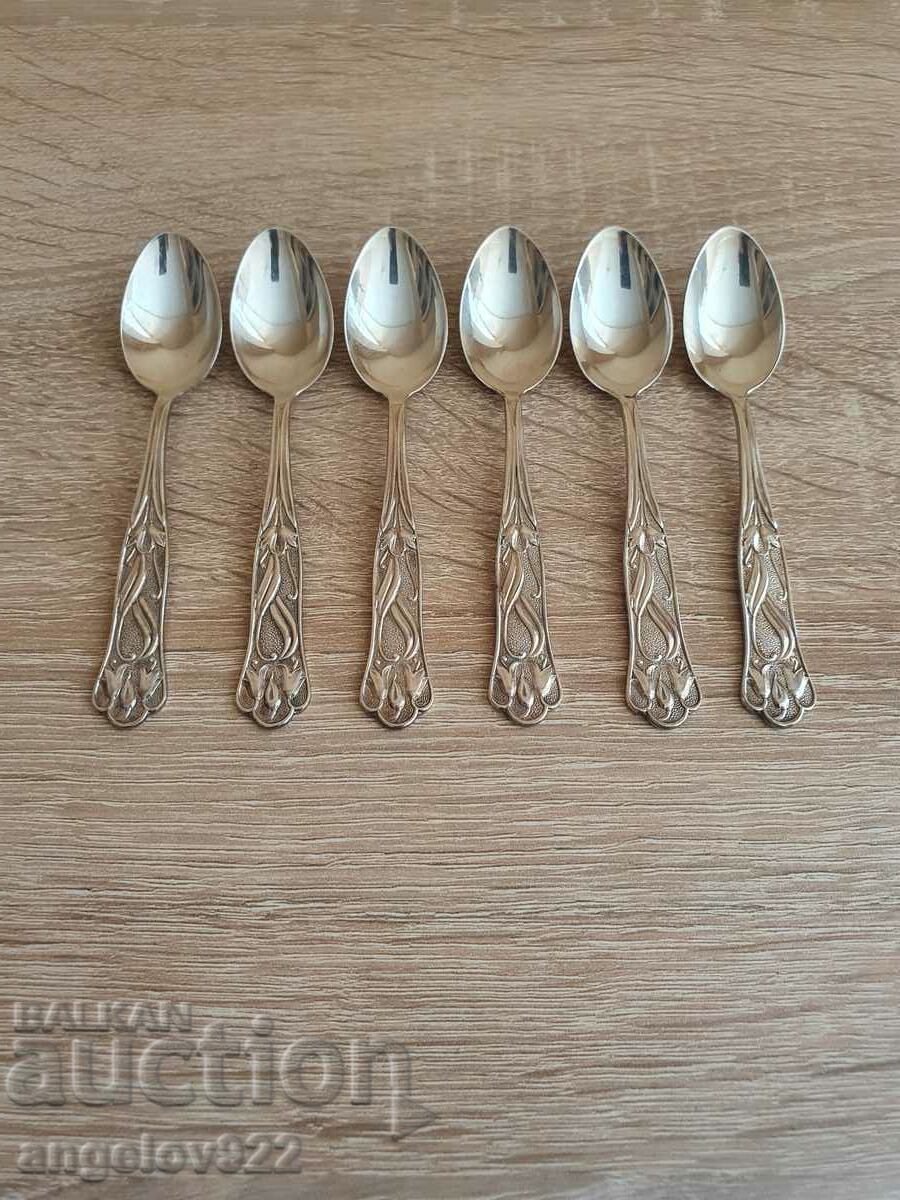 6 PRIMA NS coffee spoons