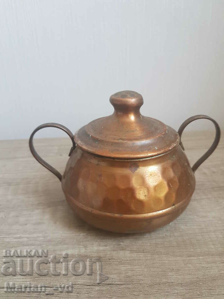 Copper sugar bowl