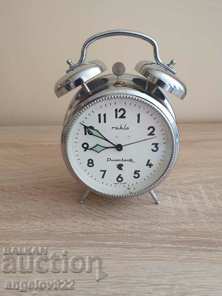 Old German Ruhla alarm clock