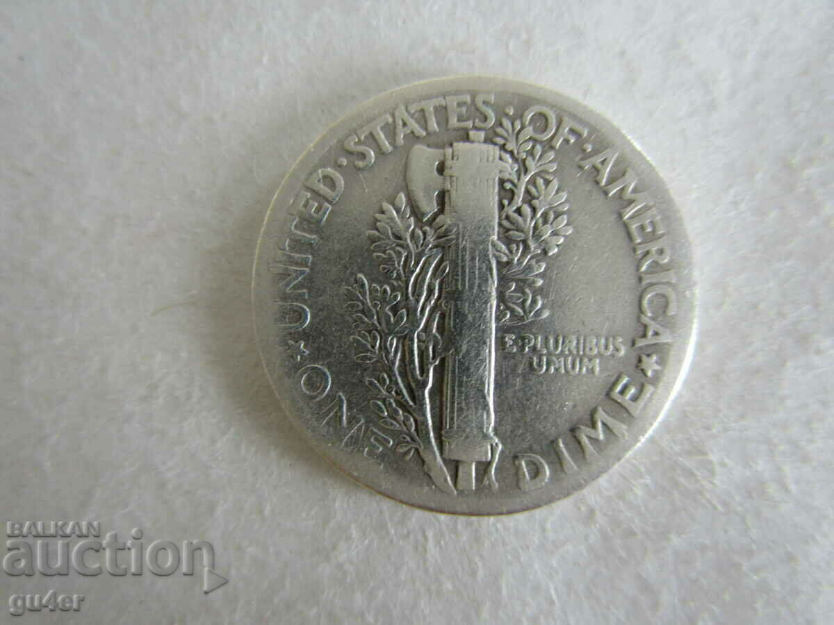 ❌❌❌SUA, 1 dime 1937, argint, ORIGINAL❌❌❌ cu preț € 8.50 | 16.62 BGN