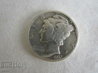 ❌❌❌USA, 1 dime 1937, silver, ORIGINAL❌❌❌