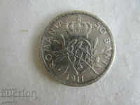 ❌❌❌ ROMANIA, 50 bani 1911, argint, ORIGINAL❌❌❌