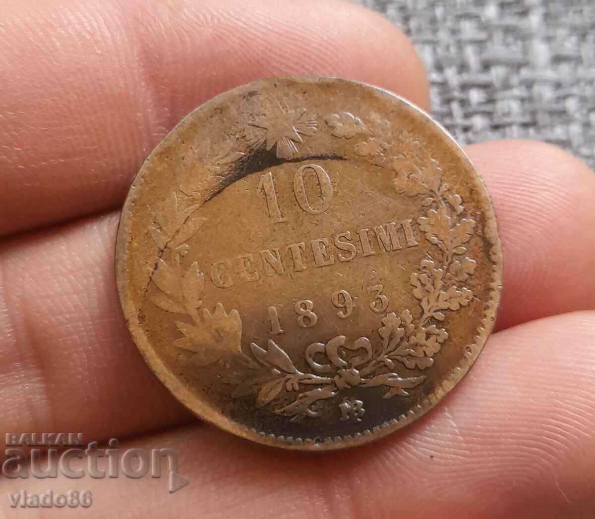 10 centesimi 1893