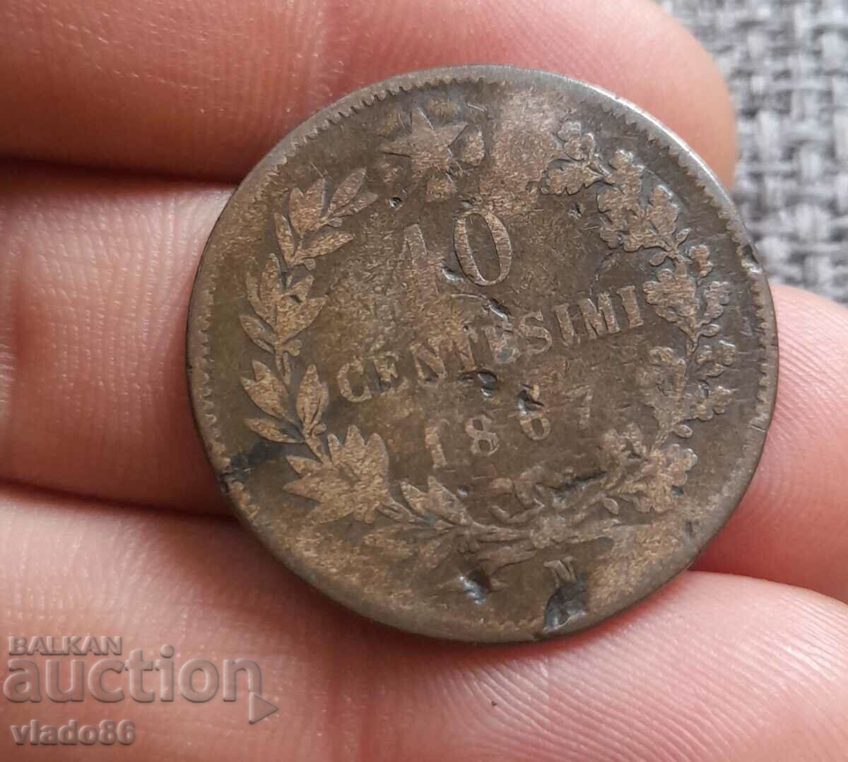 10 centesims 1867