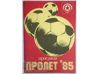 Футболна програма  ЦСКА - 1985 Пролет
