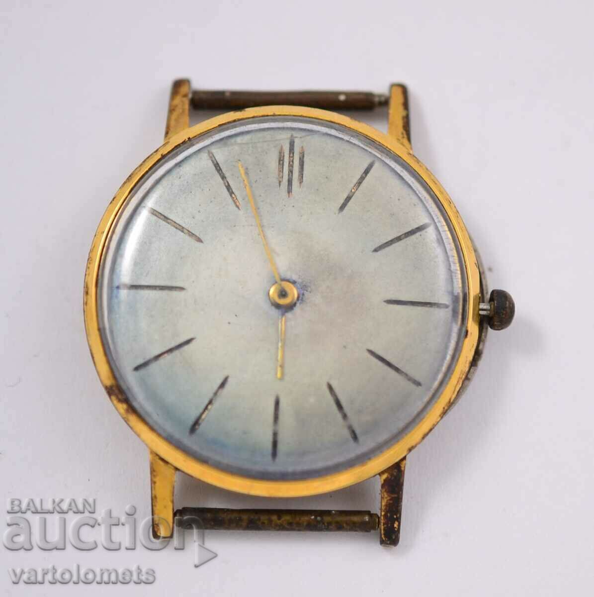 Men's watch LUCH gold plated 20 Mk pennant type - works