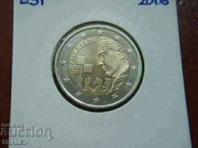 Auction  2 euro 2016 Estonia "Paul Keres" /Estonia/ - Unc (2 euro)