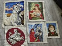 lot old tapestry tapestry picture Handmade