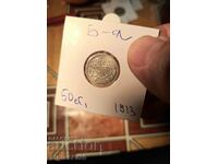 50 cents 1913/silver/