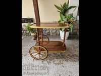 A great antique Belgian serving cart