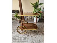 A great antique Belgian serving cart