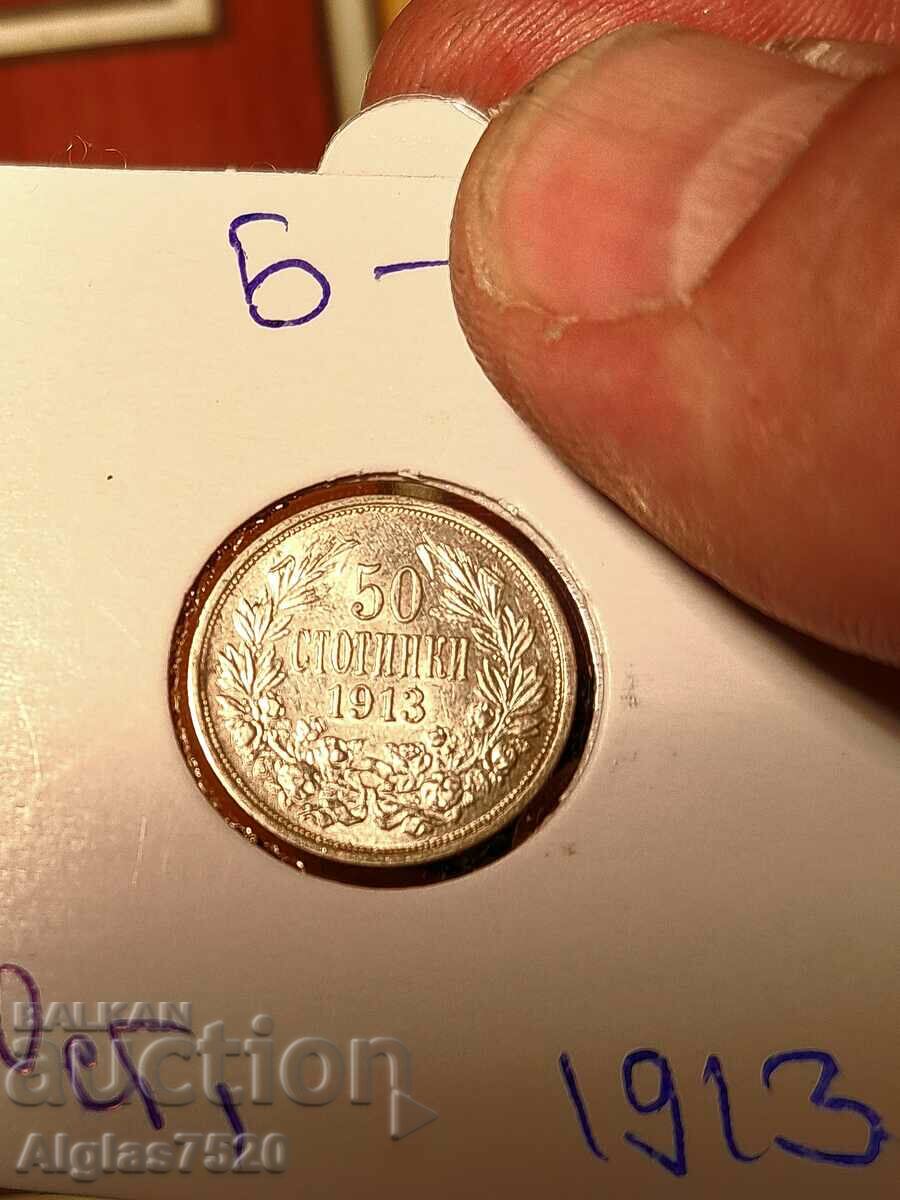 50 st. 1913/argint/