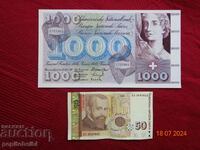 1000 ελβετικά φράγκα - το χαρτονόμισμα είναι αντίγραφο