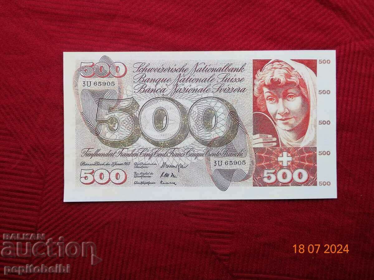 500 franci Elveția 1957-1974. - bancnota este o copie