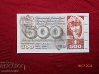 500 francs Switzerland 1957-1974. - the banknote is a Copy