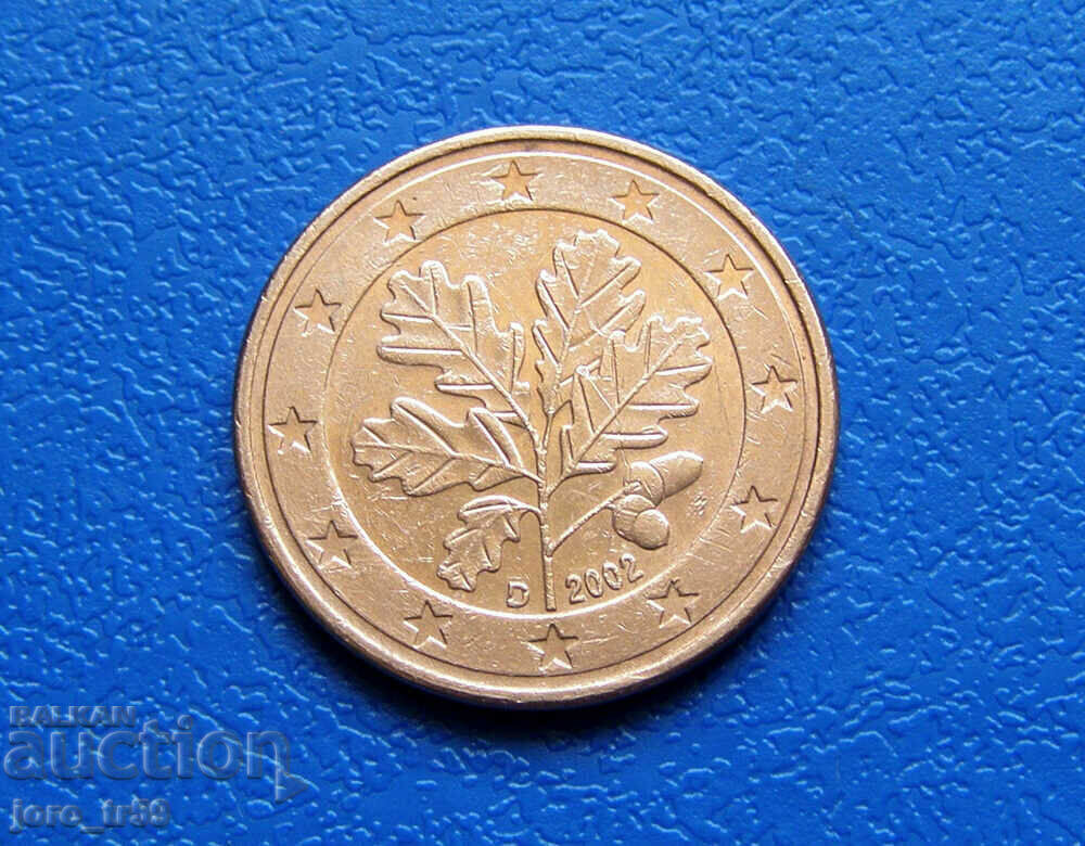 Γερμανία 5 λεπτά του ευρώ Λεπτά του ευρώ 2002D Γερμανία 5 λεπτά του ευρώ Λεπτά του ευρώ 2002D
