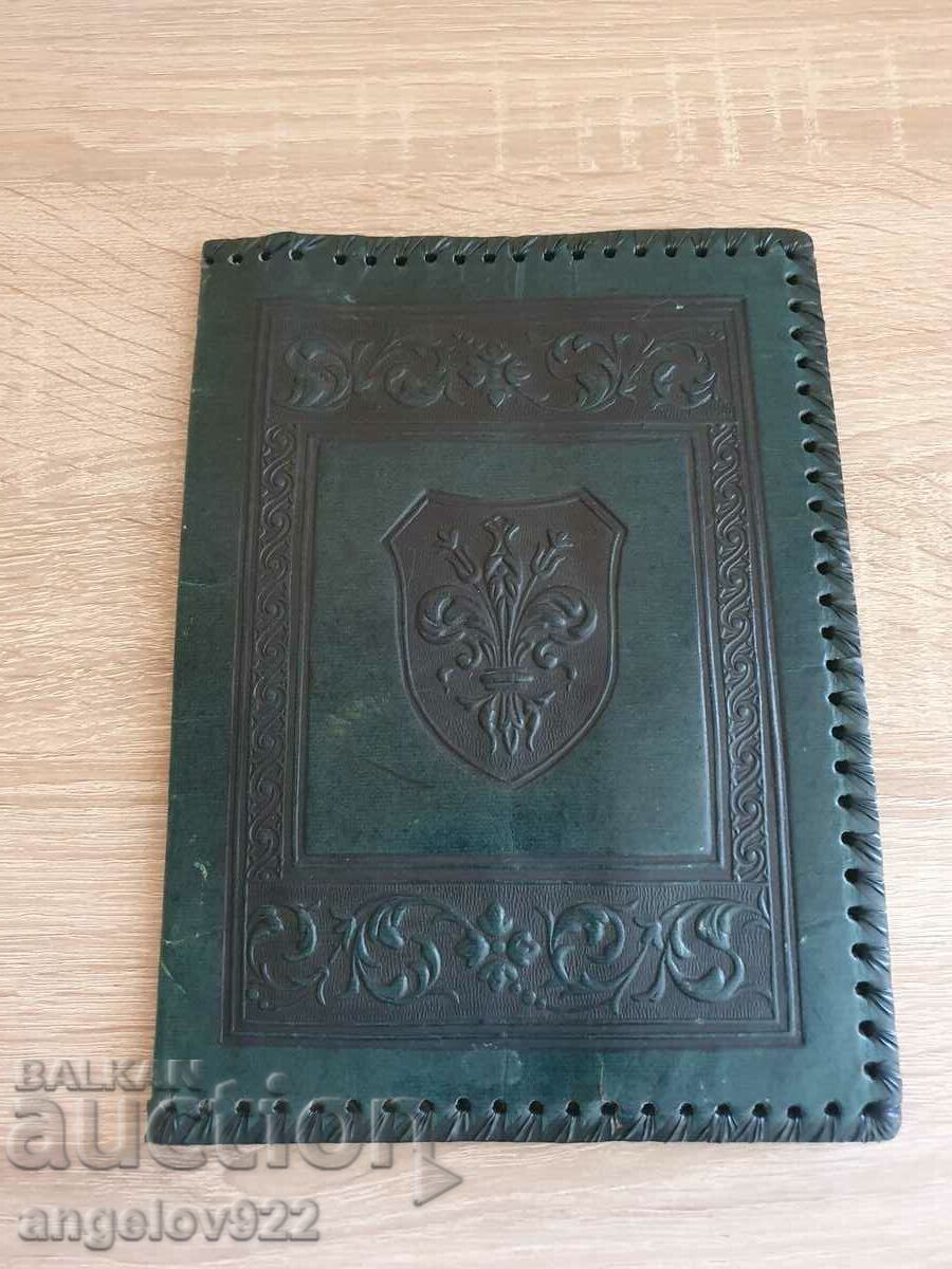 Genuine stamped leather book binding!