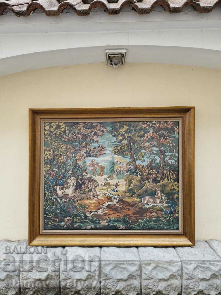 A lovely large antique Belgian tapestry
