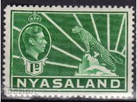 GB/Nyasland-1938-Regular KG VI+Colonial Crest Leopard,MNH