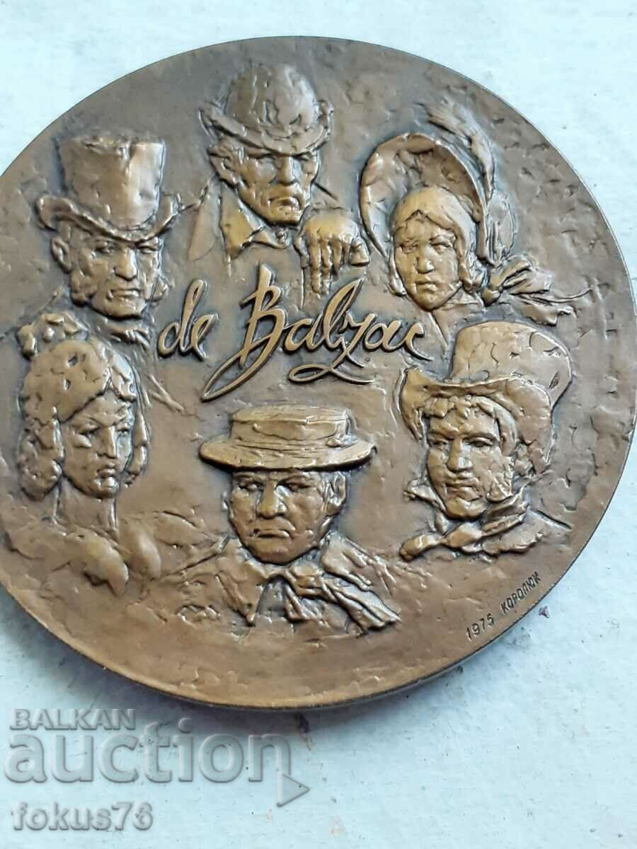 Delivery of Old Russian De Balzac Bronze Plaque Delivery of Old Russian De Balzac Bronze Plaque