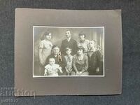 Стара снимка картон Л. Арнаудов семейство 1920 е