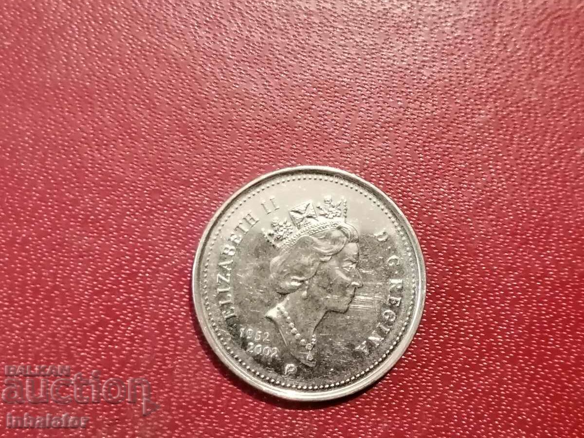 2002 год 5 цента Канада Юбилейна