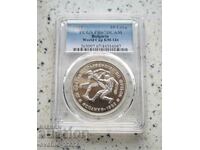 10 BGN 1982 Fotbalisti PR 67 DCAM PCGS