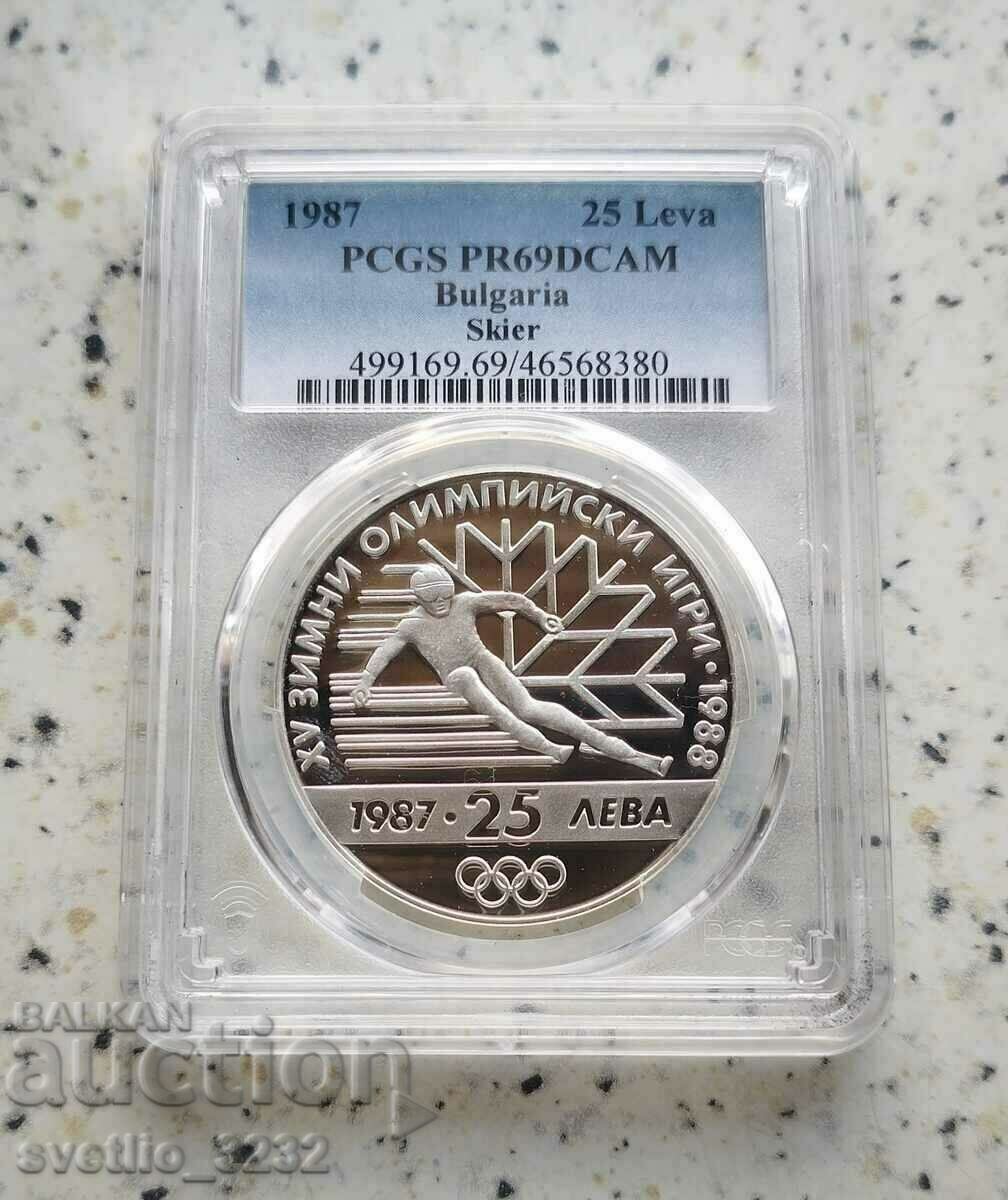 25 лева 1987 СКИ PR 69 DCAM PCGS