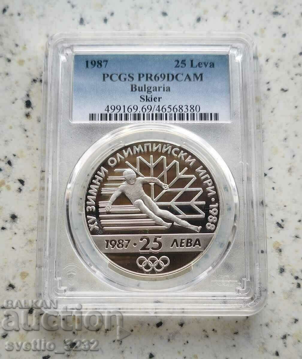 BGN 25 1987 SKI PR 69 DCAM PCGS