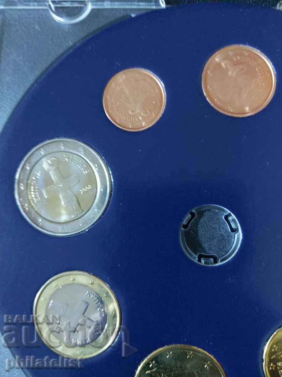 Auction Cyprus 2008 - Euro Set series from 1 cent to 2 euros, 8 coins Auction Cyprus 2008 - Euro Set series from 1 cent to 2 euros, 8 coins