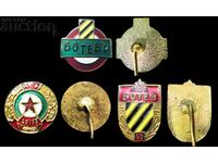 3 old football badges Botev Plovdiv
