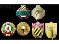 3 old football badges Botev Plovdiv