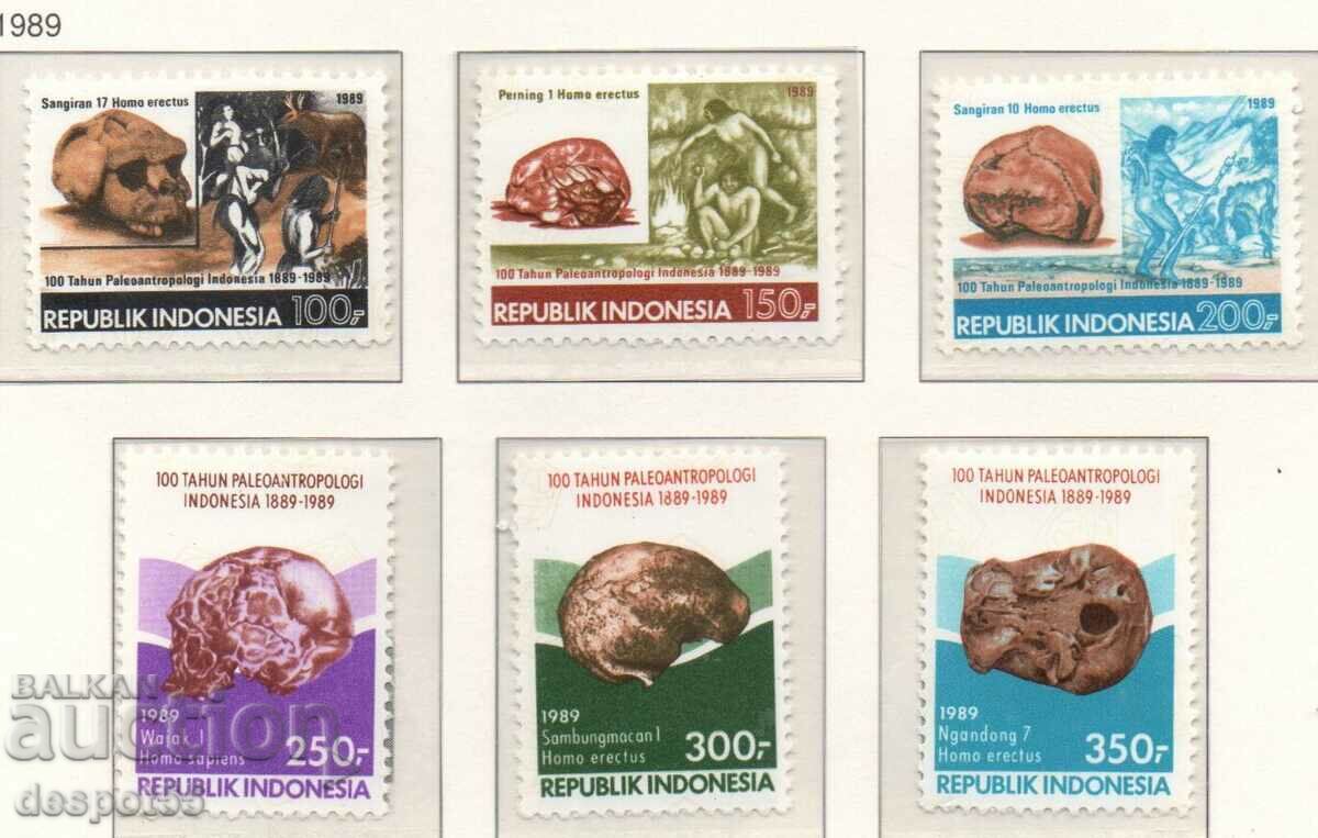 1989. Индонезия. 100 год. на палеоантропологията в Индонезия