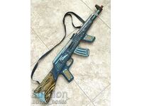 Old Ung. Children's Social Toy Kalashnikov assault rifle 1970s