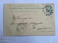 carte poștală 5 cenți leu mic 1890 Ruse Provadia