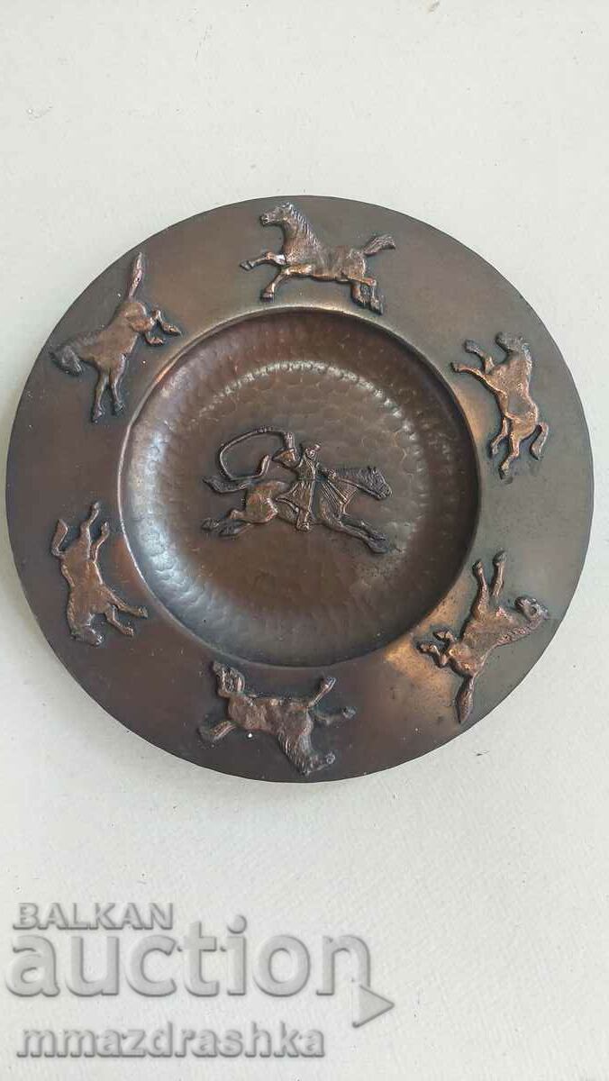 Embossed copper wall plate