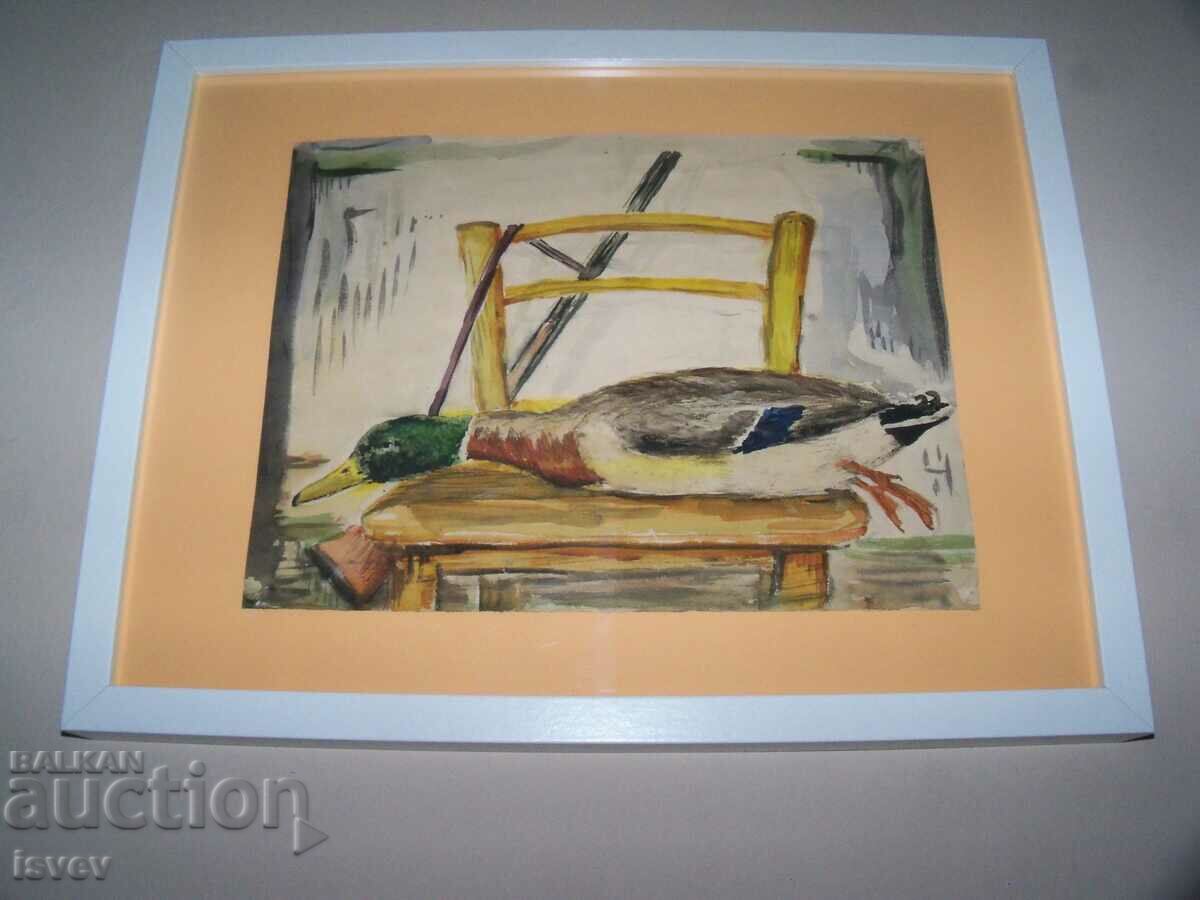 Όμορφη παλιά ακουαρέλα ζωγραφισμένη πριν από το 1944. με τιμή 78.00 BGN | € 39.88