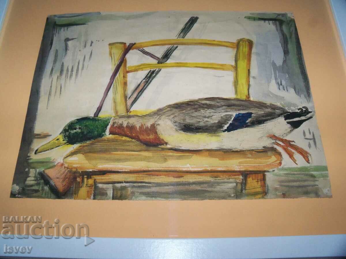 Δημοπρασία Όμορφη παλιά ακουαρέλα ζωγραφισμένη πριν από το 1944.