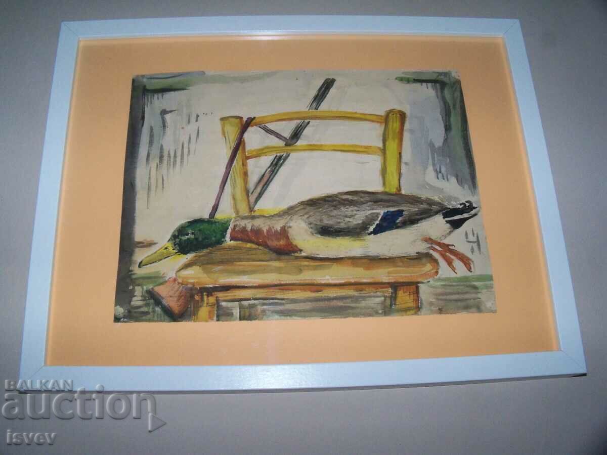 Παράδοση Όμορφη παλιά ακουαρέλα ζωγραφισμένη πριν από το 1944.