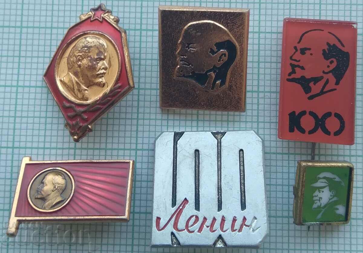 16680 Badge - Lenin - LOT 6 pcs.