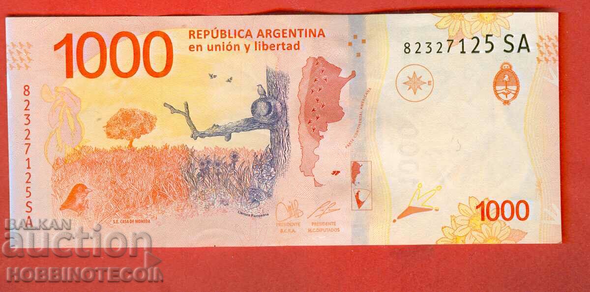 ARGENTINA ARGENTINA 1000 Peso emisiunea 2022 scrisoare SA