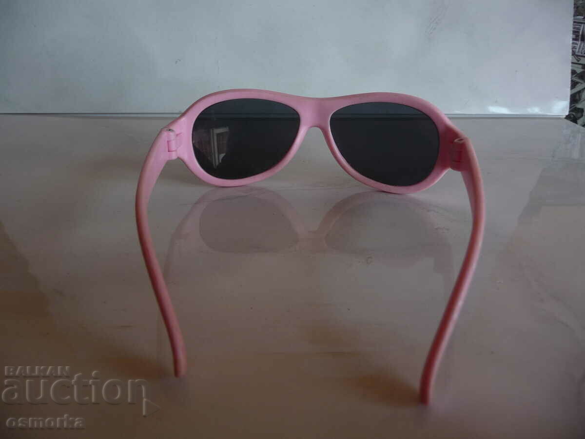 Auction Children's sunglasses pink with white dots small sun sea Auction Children's sunglasses pink with white dots small sun sea